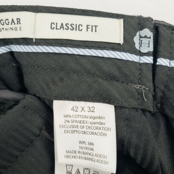 Haggar Corduroy Pants 42X32 Dusk Gray Classic Fit Stretch Expandable Waist NWT - Picture 6 of 12